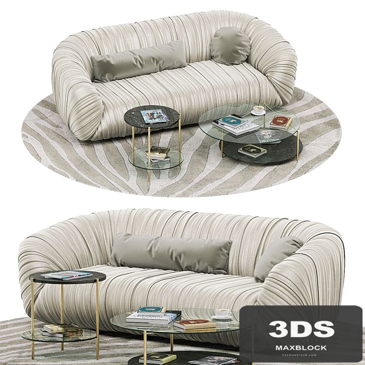 Laurameroni Drape sofa, Echo table