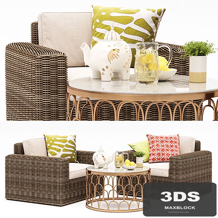 Vista Lounge Chair and Dunland Coffee Table