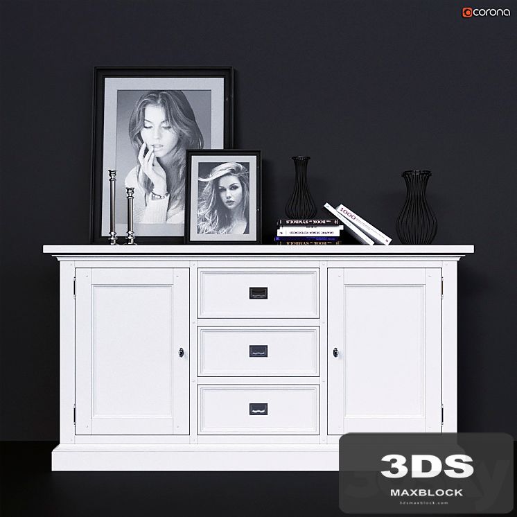 Chest of drawers Dantone Home Oxford with blind doors