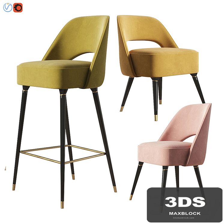 Essentialhome Collins Chair and Bar stool Set