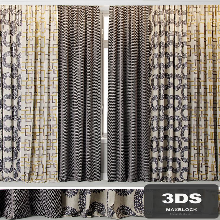 Curtain with window - 8 BLACKOUT CURTAINS