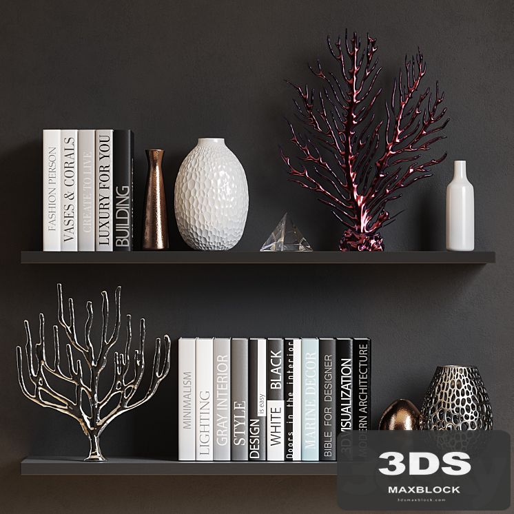 Decorative set with coral
