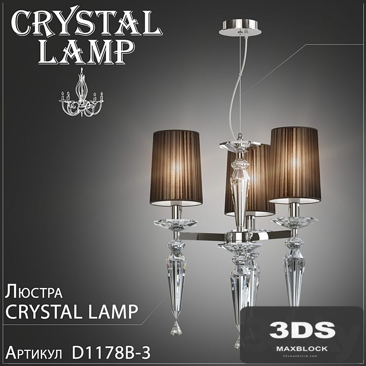 Chandelier Crystal Lamp Falcetto D1178B-3