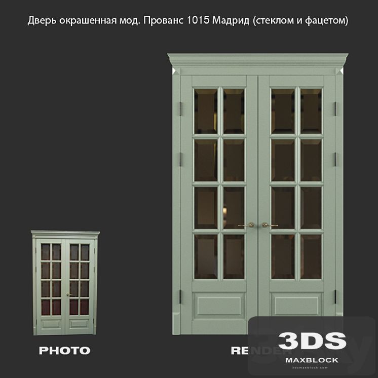 Colored door mod. Provence 1015 Madrid (glass and beveled)