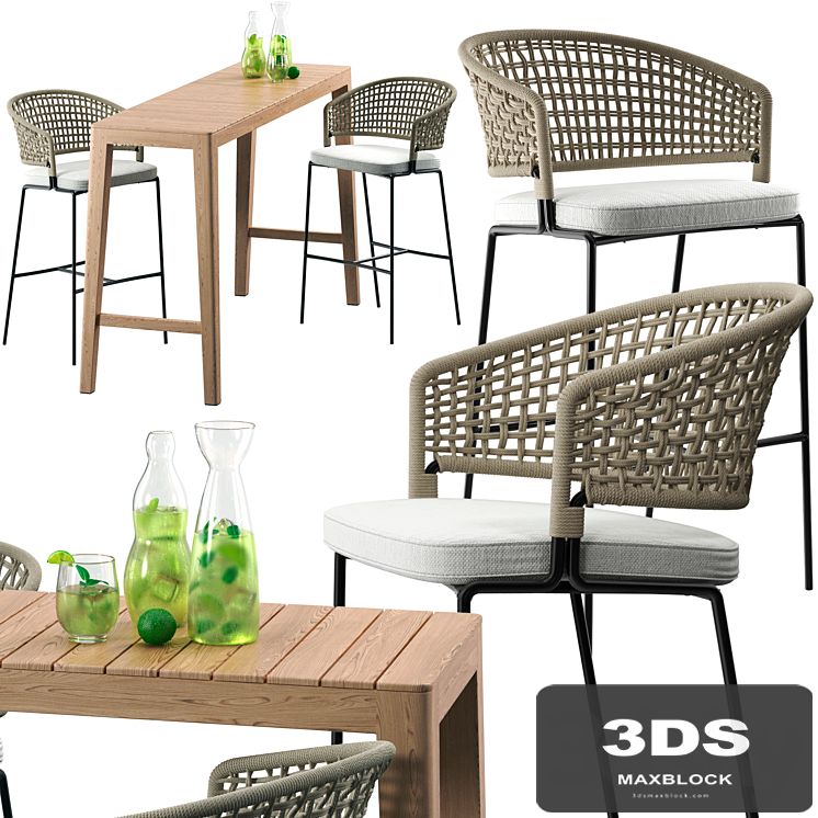 Tribu CTR Bar Chair set