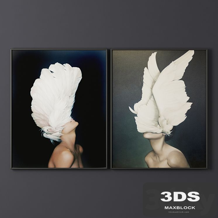 Paintings in the framework of