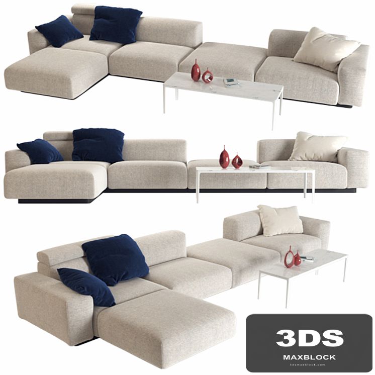 Vitra Soft Modular Sofa (vray GGX)