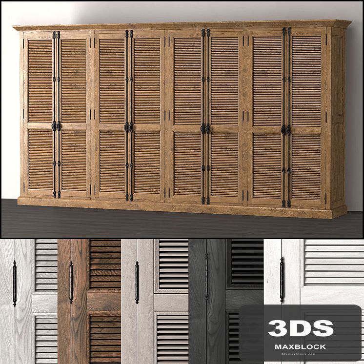 Walk-in wardrobe eight-door SHUTTER DREW