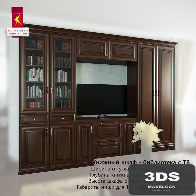 Combat \ Bookcase - library with TV