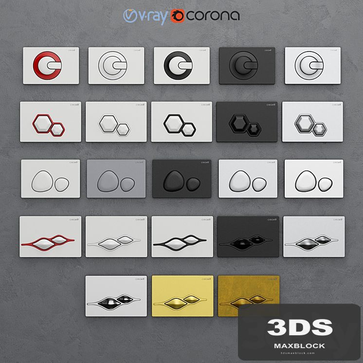 Set of buttons for installing Сreavit 1