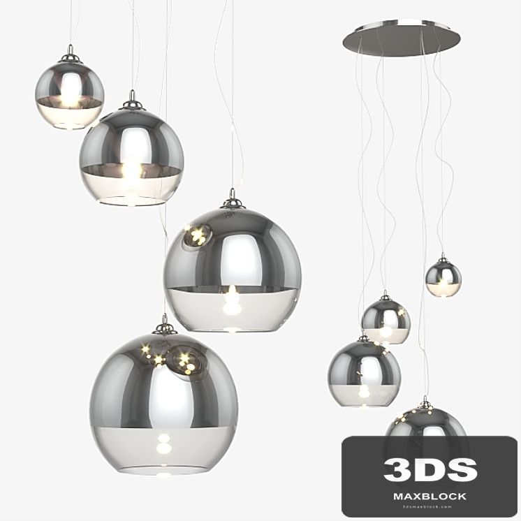 Suspension light Azzardo Silver Ball 4.