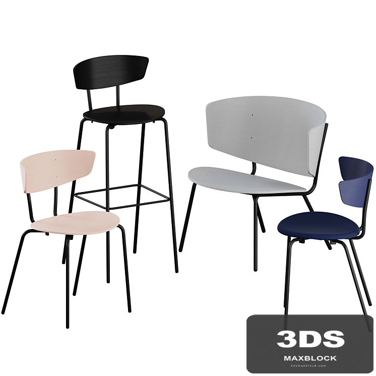 Herman Chairs + Bar stool + Lounge by Ferm Living