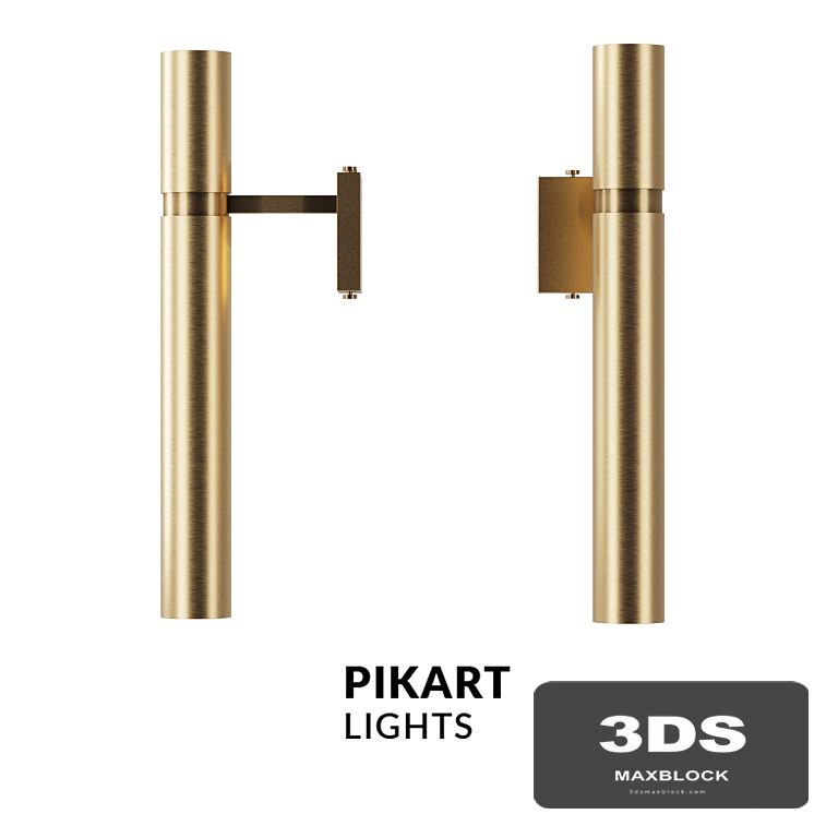 Brass sconces Tube, art. 3423 from Pikartlights