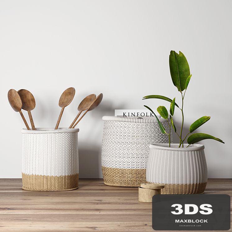 Decorative set with baskets 2