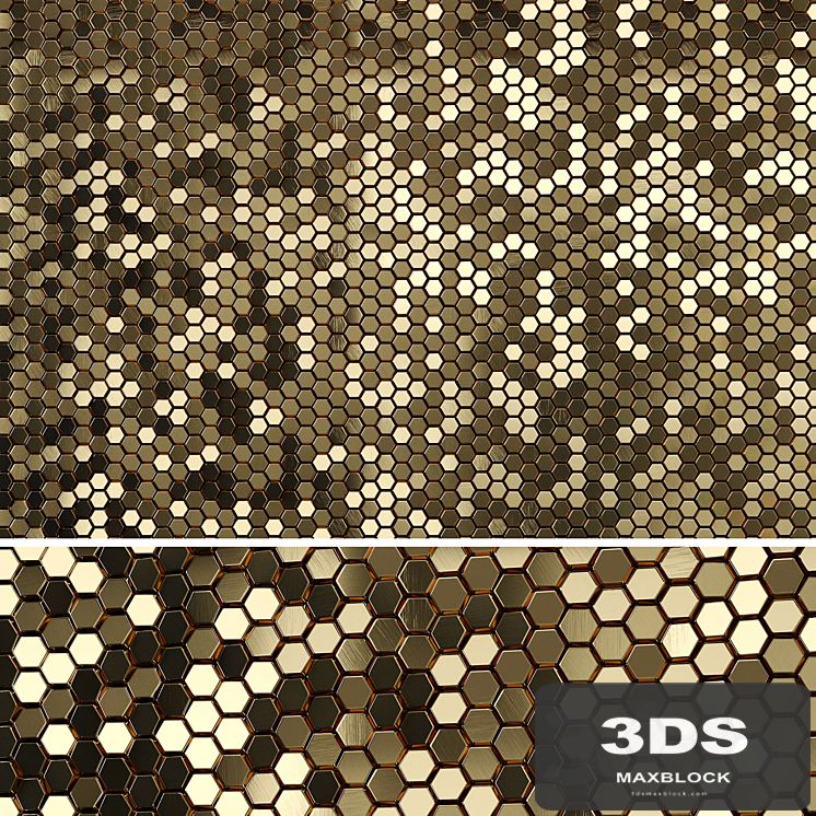 3D panels GOLDEN Hexagon
