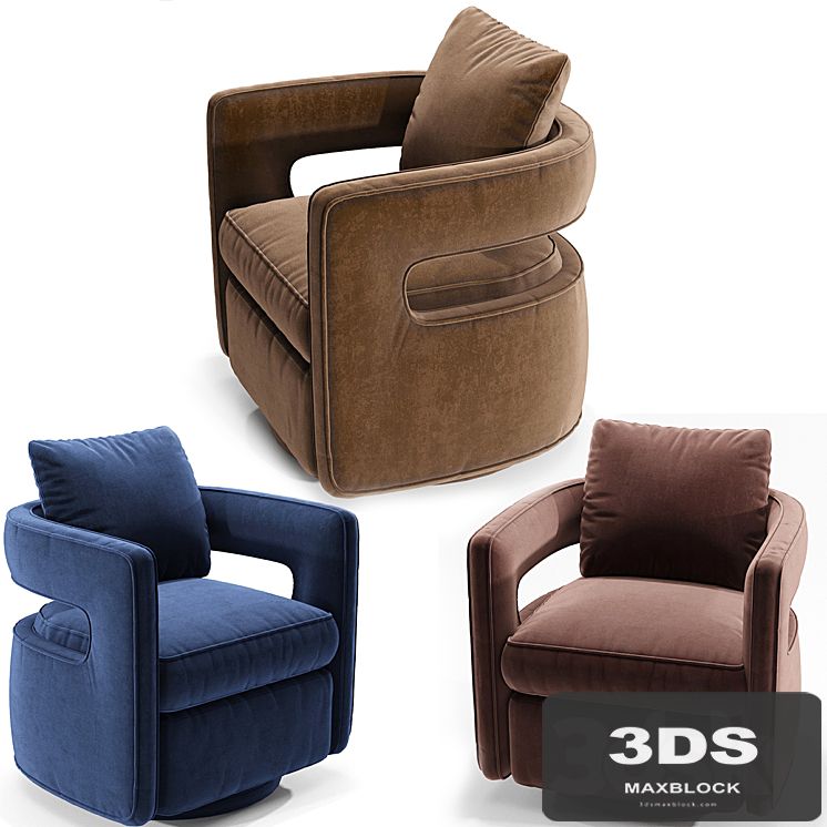 Kennedy Navy Swivel Chair