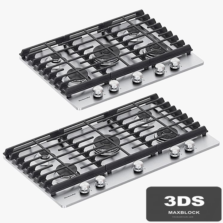 KitchenAid - 5-Burner Gas Cooktops with Griddle