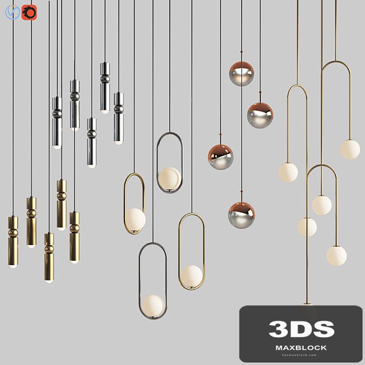 Four Hanging Light Set 01