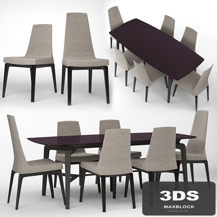 Table giorgetti blade and chairs giorgetti ala
