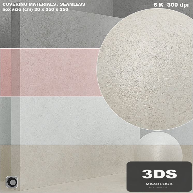 Material (seamless) - coating, stone, plaster set 56