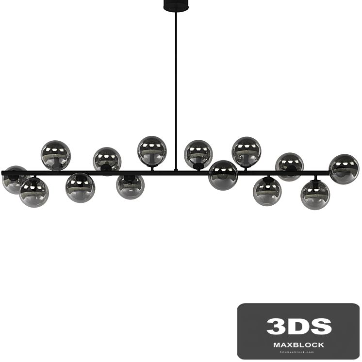 Beacon Lucci Decor Orion 14 Light Pendant in Black Smoke