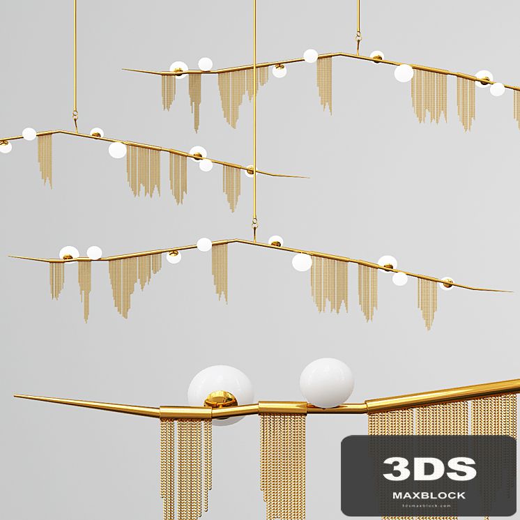 Cherry Bomb Fringe Chandelier 9 Lights