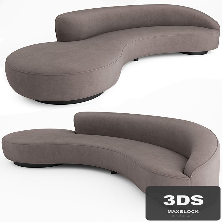 Serpentine Sofa with Arm - Vladimir Kagan