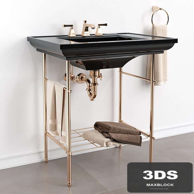 KOHLER "Memoirs" Table legs. Washbasin on the table.