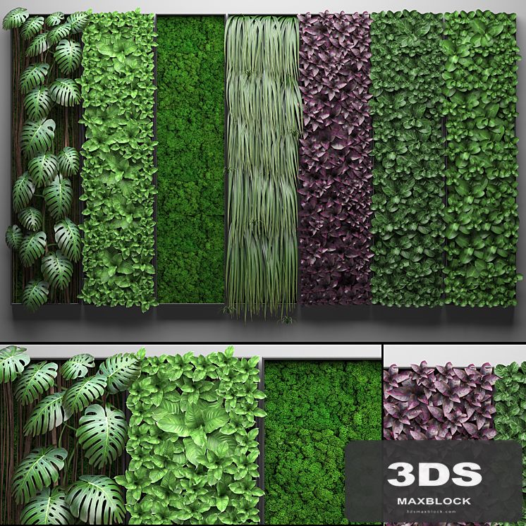 Vertical garden 21.Seven separate modules, phytowall, phytomodule, wall decor, landscaping