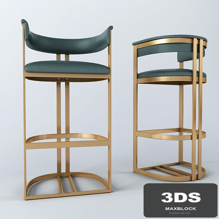 Calvin bar chair in ANTIQUE BRASS