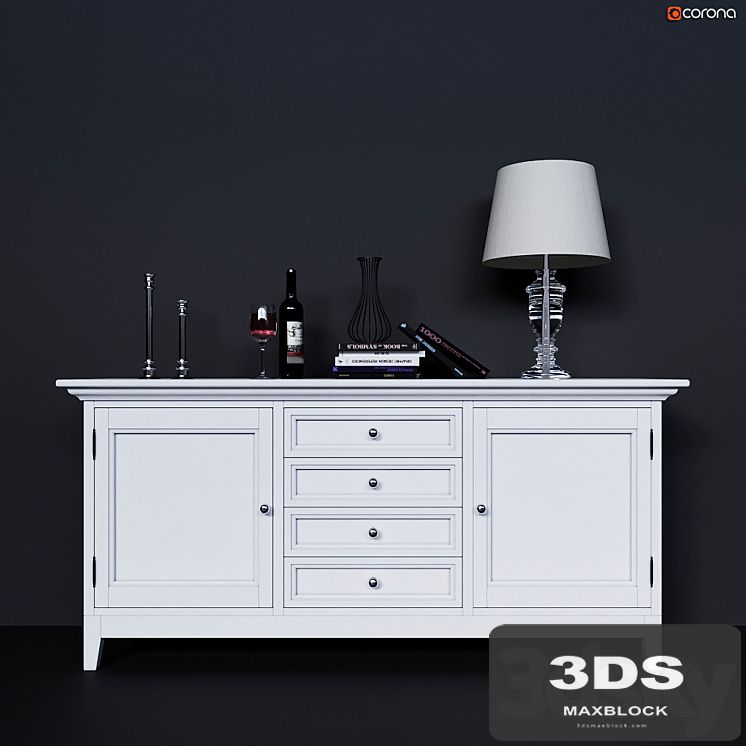 Chest of drawers with facades and drawers in the center Dantone Home