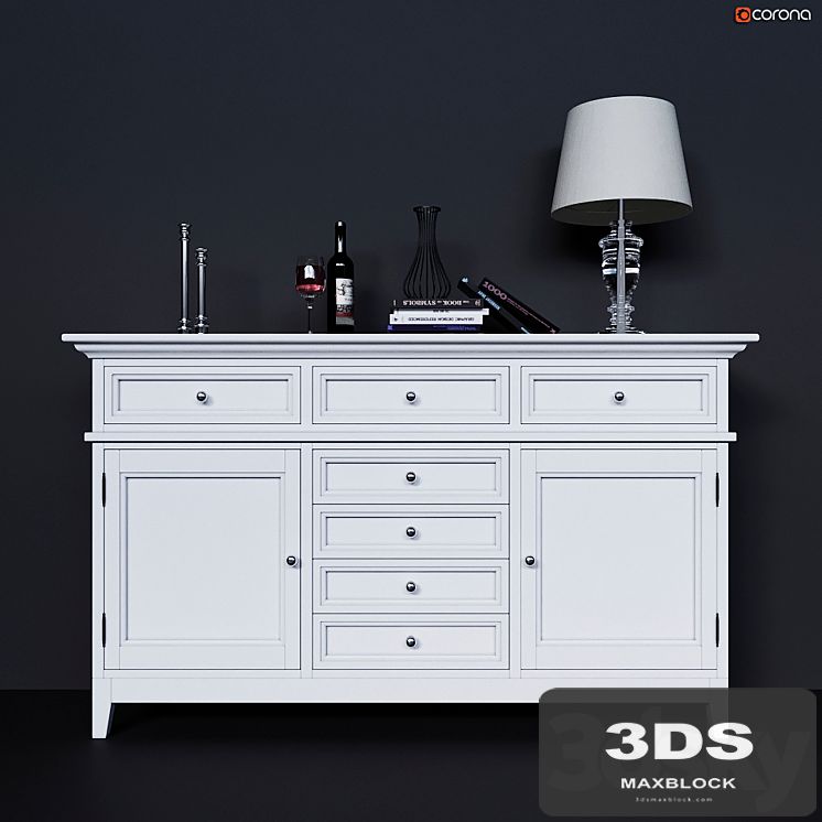 Chest high with facades and drawers center Dantone Home