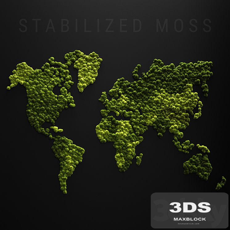 Stabilized moss - world map