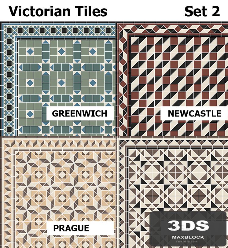 Topcer Victorian Tiles Set2