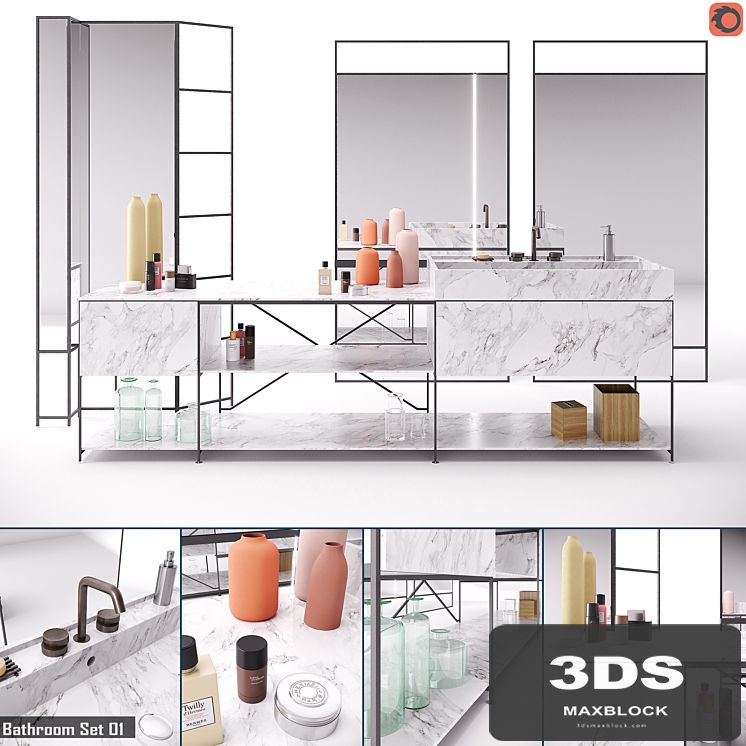 RIG Modules - Bathroom with Decor Set 01
