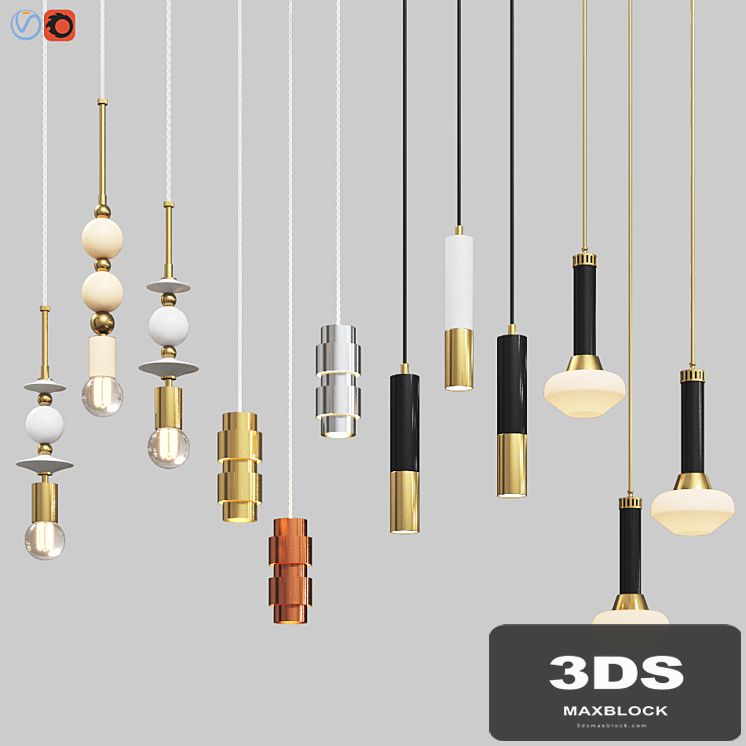 Four Hanging Light Set 03