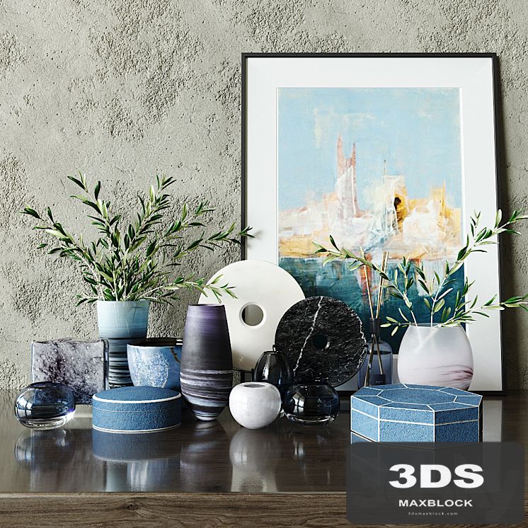 LUXDECO decor set blue