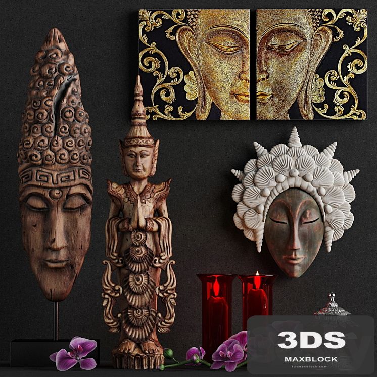 Decorative set in Asian style - factory "DesignToscano"