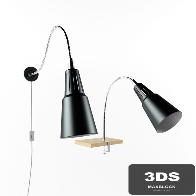 Quart Wall spotlight / lamp with clamp IKEA