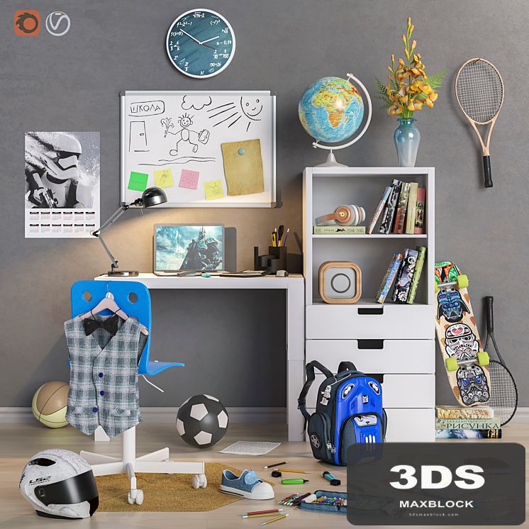 Furniture and accessories for the children's room "Back to School"