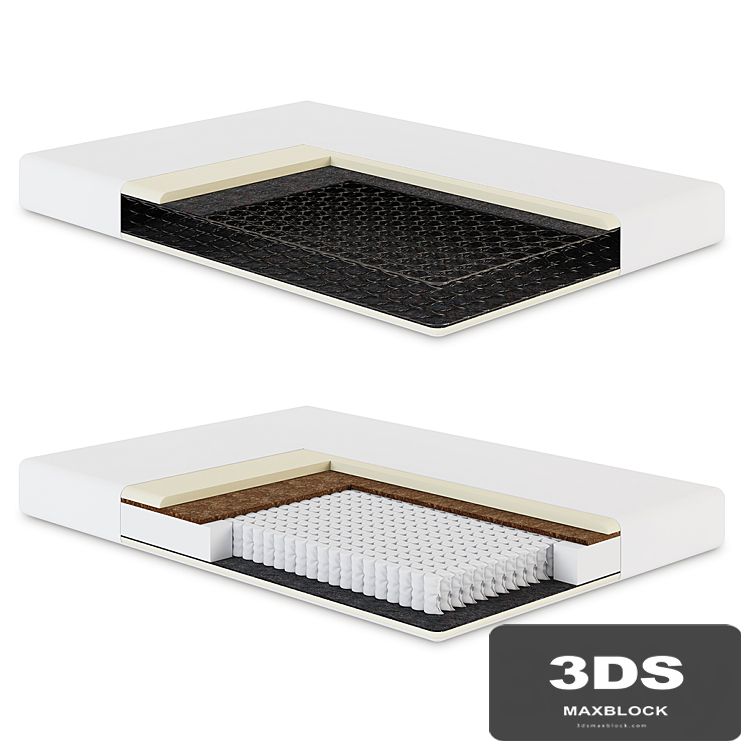 Orthopedic mattress in a section