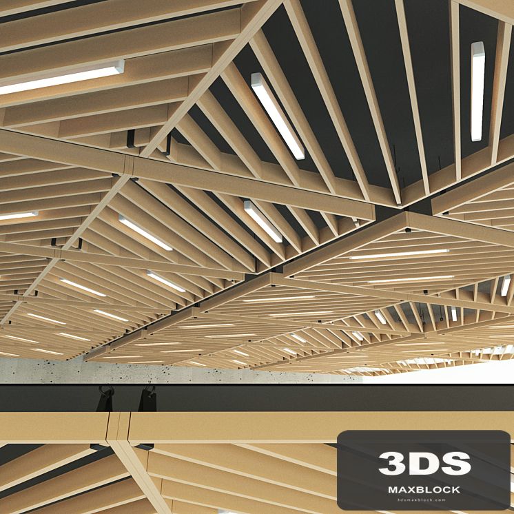 Wooden suspended ceiling 13