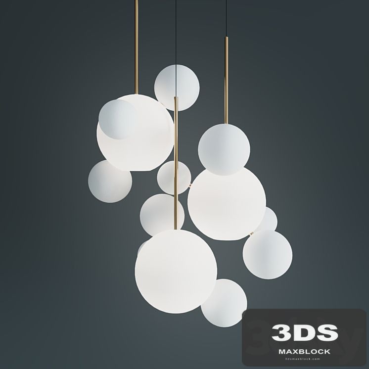 SUSPENSION Suspension lamps giopato & coombes bolle bls 14c chandelier milkGIOPATO & COOMBES BOLLE BLS 14C CHANDELIER MILK