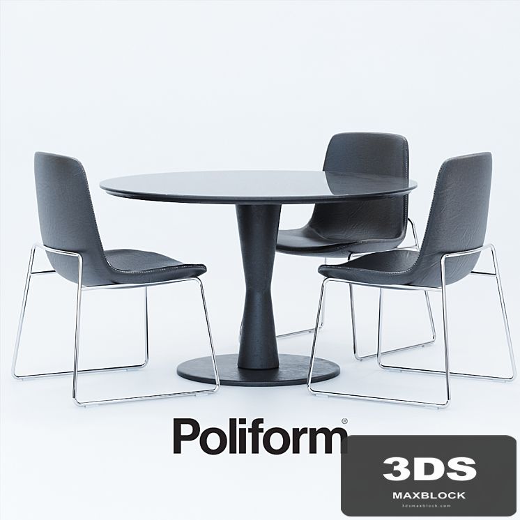 Tables Chairs Poliform Ventura, Flute