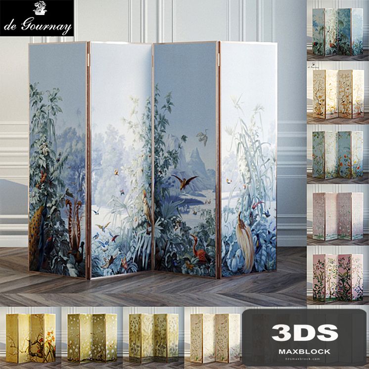 Screen covers with wallpaper De Gournay