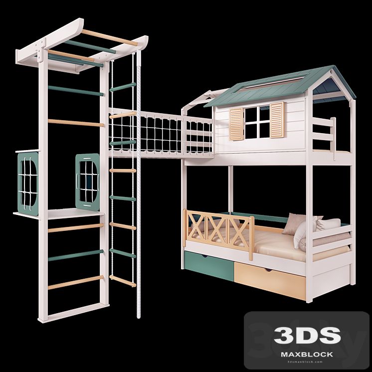 Baby bed and playground