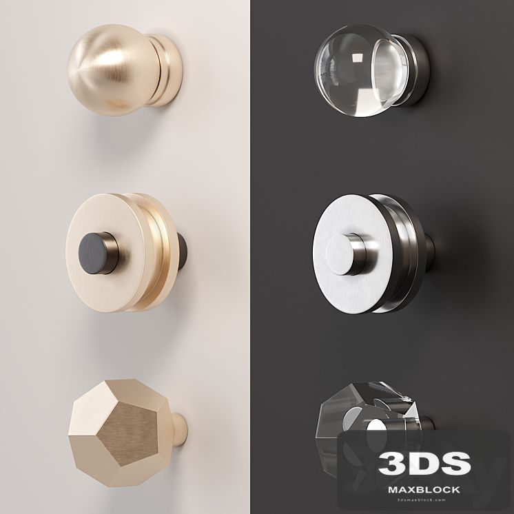 A set of furniture handles (buttons)