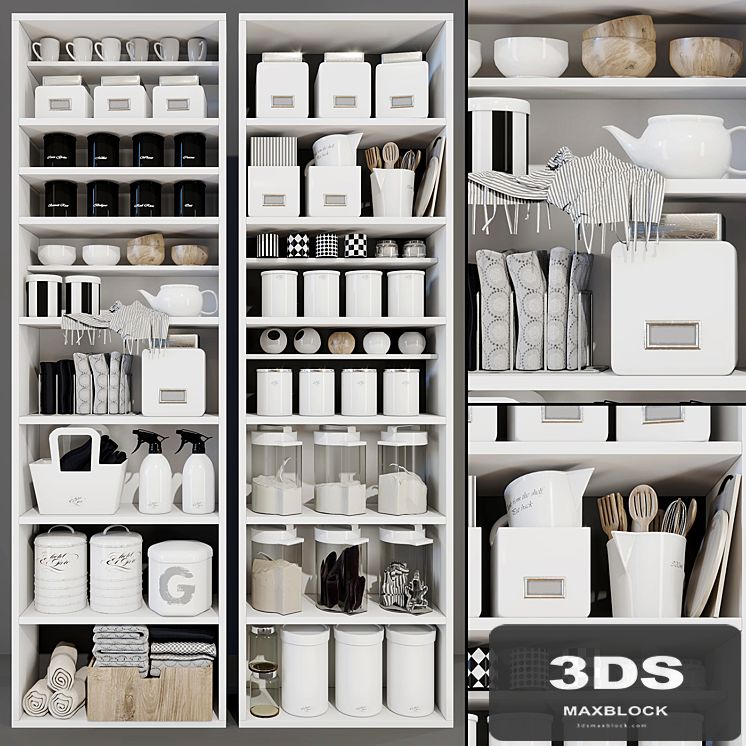 Modern racks with decor
