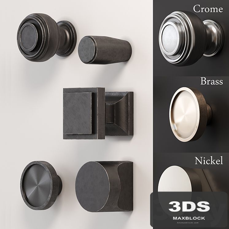 A set of furniture handles (buttons)