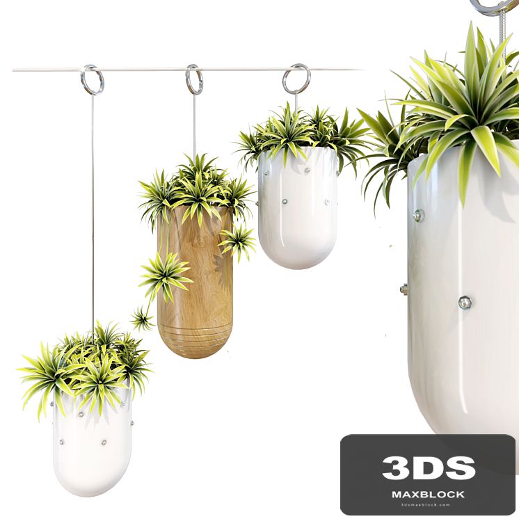 Decorative Hanging Metal Planter Set